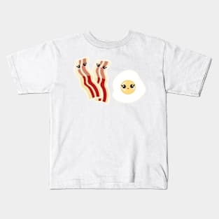 Kawaii bacon and eggs Kids T-Shirt